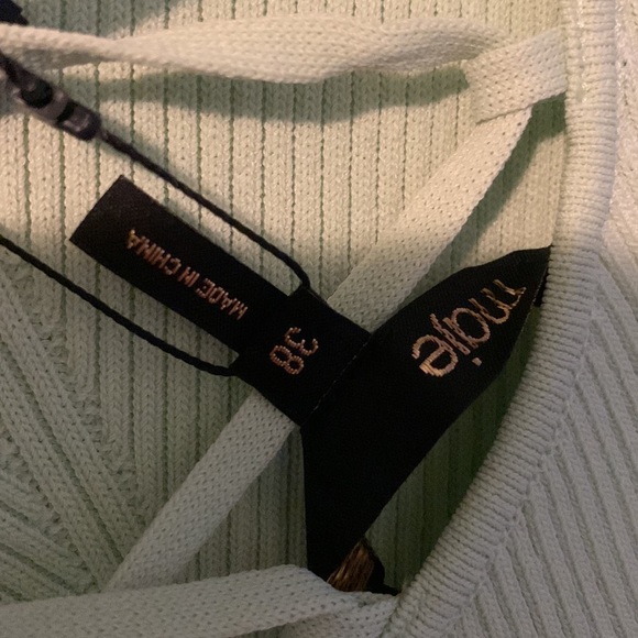 NWT! Maje Rib- knitted Scoopback midi Dress. - Picture 6 of 6